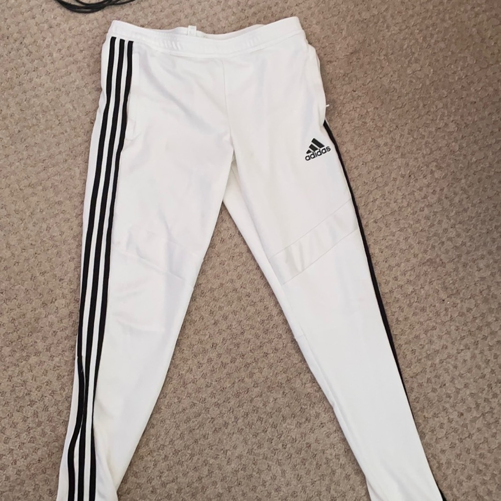 White adidas pants